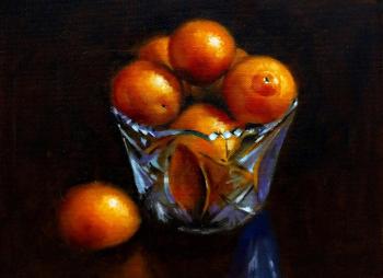 Tangerines in a vase. Orlov Ilya