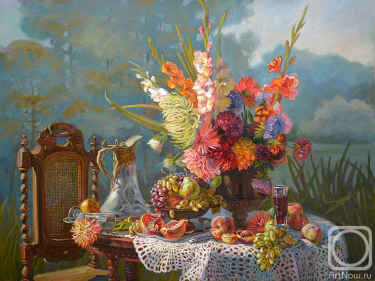 Завтрак в саду» картина Панова Эдуарда маслом на холсте — купить на  ArtNow.ru