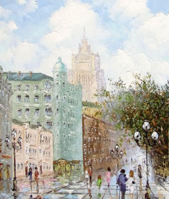 Walking on the Arbat street