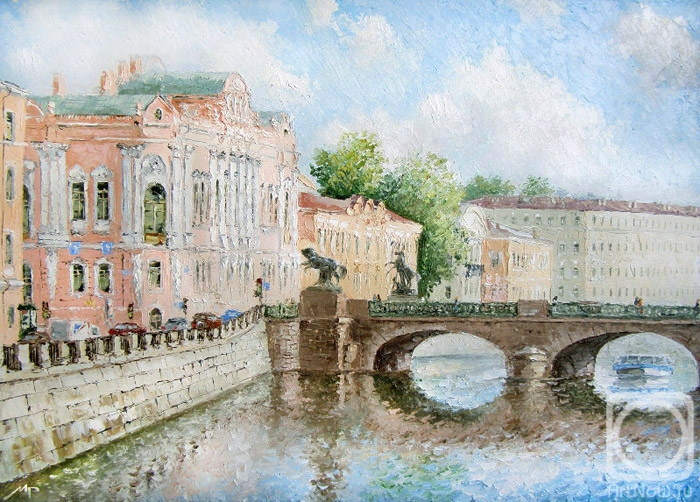 Radchinskiy Michail. Anichkov Bridge. Saint-Petersburg