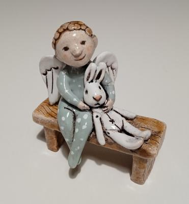 Resting Angel (Ceramic Figurine). Kuznetsova Margarita