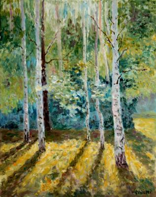 Long shadows in the forest (Artist Volosov). Volosov Vladmir