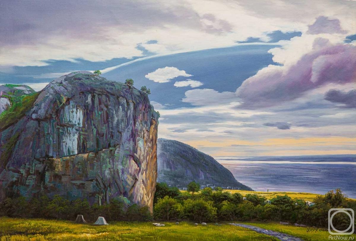 Romm Alexandr. Guardian of the Valley. View of the Red Stone Rock