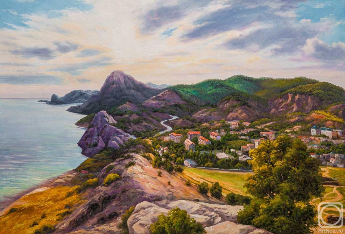 Romm Alexandr. View of the coast and Mount Sokol from a bird's eye view