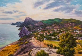 View of the coast and Mount Sokol from a bird's eye view (Gift From The Crimea). Romm Alexandr