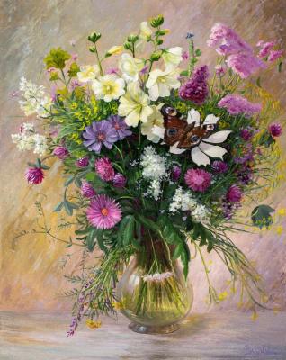 Bouquet with a butterfly. Ivanov Vladimir