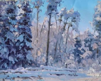 Forest in January (Landscape With House). Ryzhenko Vladimir