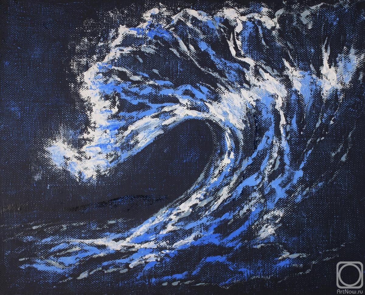 Gartmann Olga. Dark wave, oil on canvas, acrylic, 50*40 cm