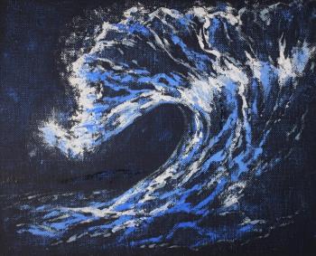 Dark wave, oil on canvas, acrylic, 50*40 cm. Gartmann Olga