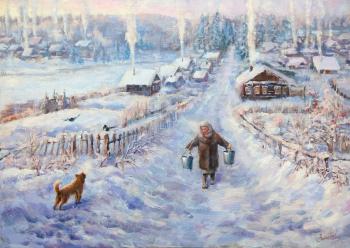 Morning in the old heater (Winter Painti). Tyutina-Zaykova Ekaterina