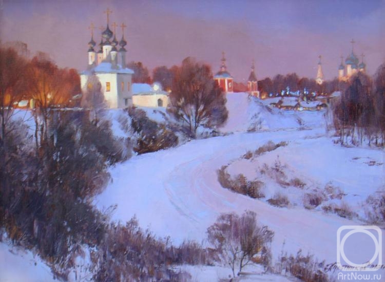 Plotnikov Alexander. Winter. Evening Suzdal