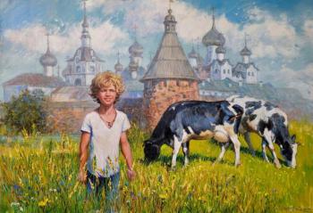 Knapweed (Painting With A Boy). Simonova Olga