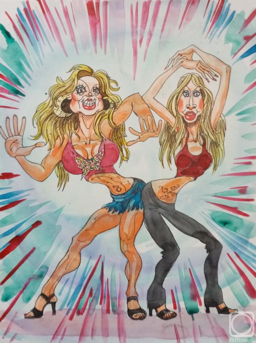 Dobrovolskaya Gayane. Christina and Britney (Friendly Cartoon, version 4)