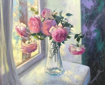 Roses on the window. Bekirova Natalia