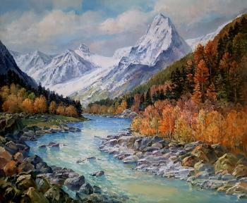 Autumn Belalakai (Spruce On The Slope Of Mountains). Khon Andrey