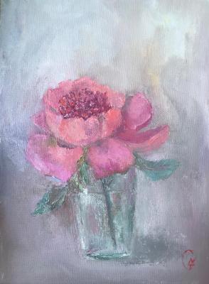 Rose in A Glass (Pink Rose Art Work). Gerasimova Natalia
