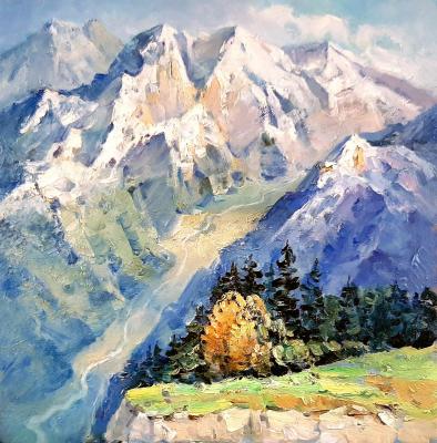 Mountain gorge (Spruce On The Slope Of Mountains). Khon Andrey