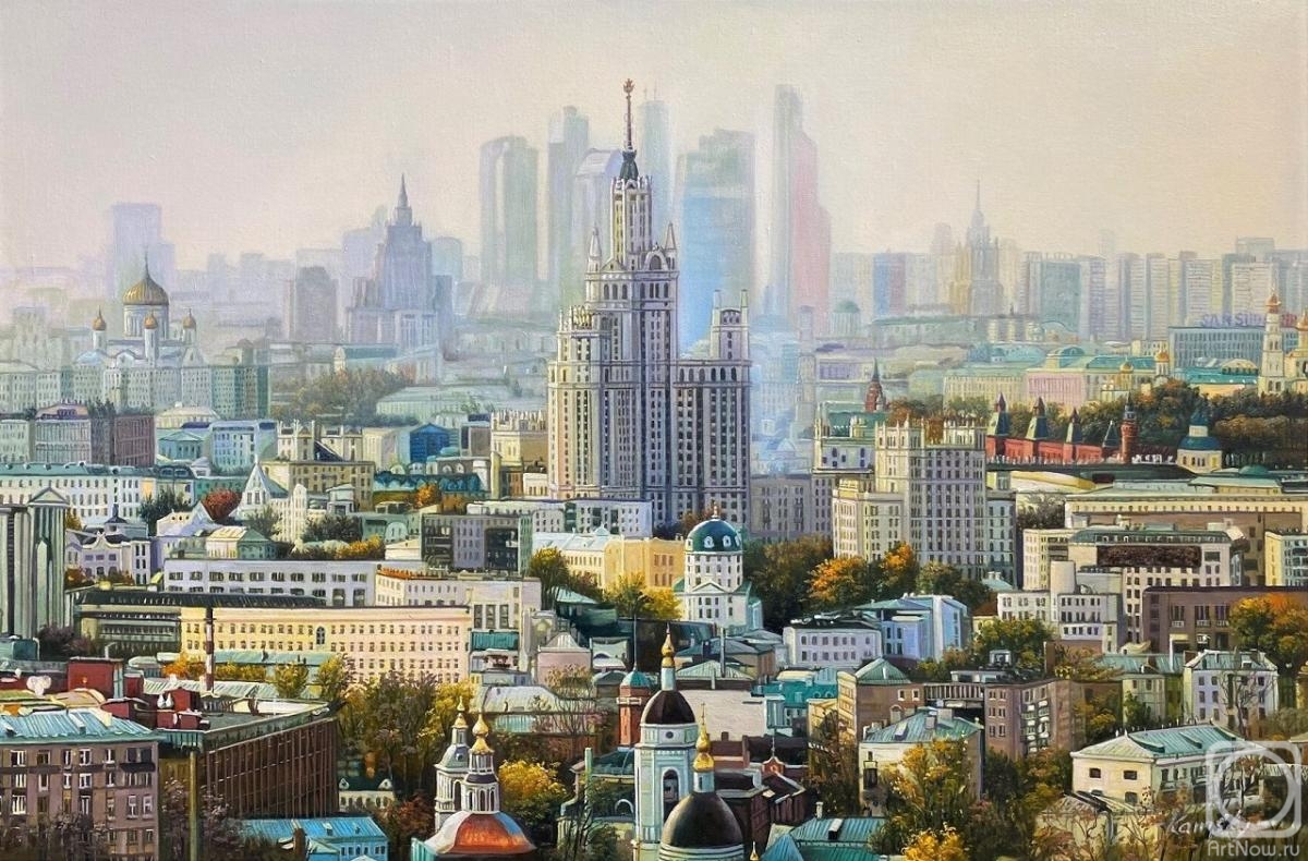 Kamskij Savelij. Moscow at a glance. View of the city from a bird's eye view