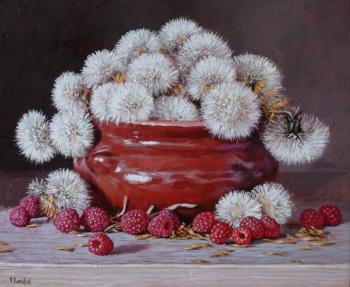 Dandelions and raspberries. Vaveykin Viktor