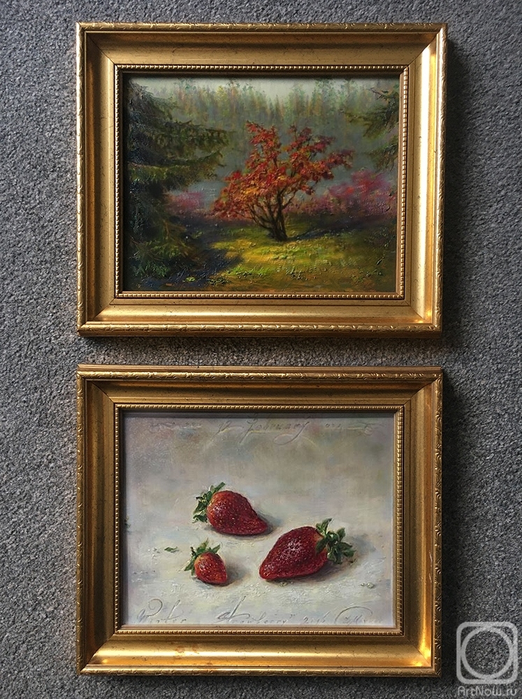 Maykov Igor. Red Bush and Winter Strawberry