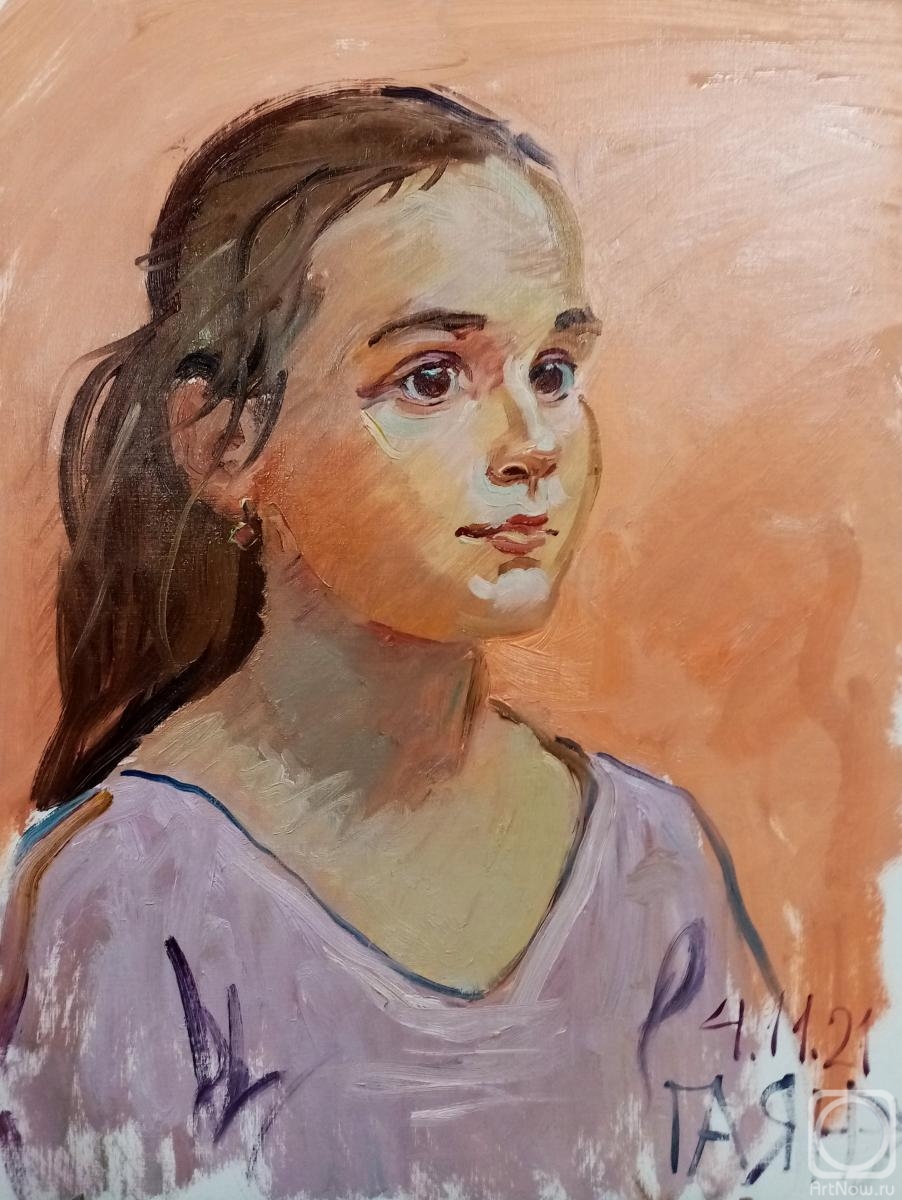 Dobrovolskaya Gayane. Portrait of a girl, from nature
