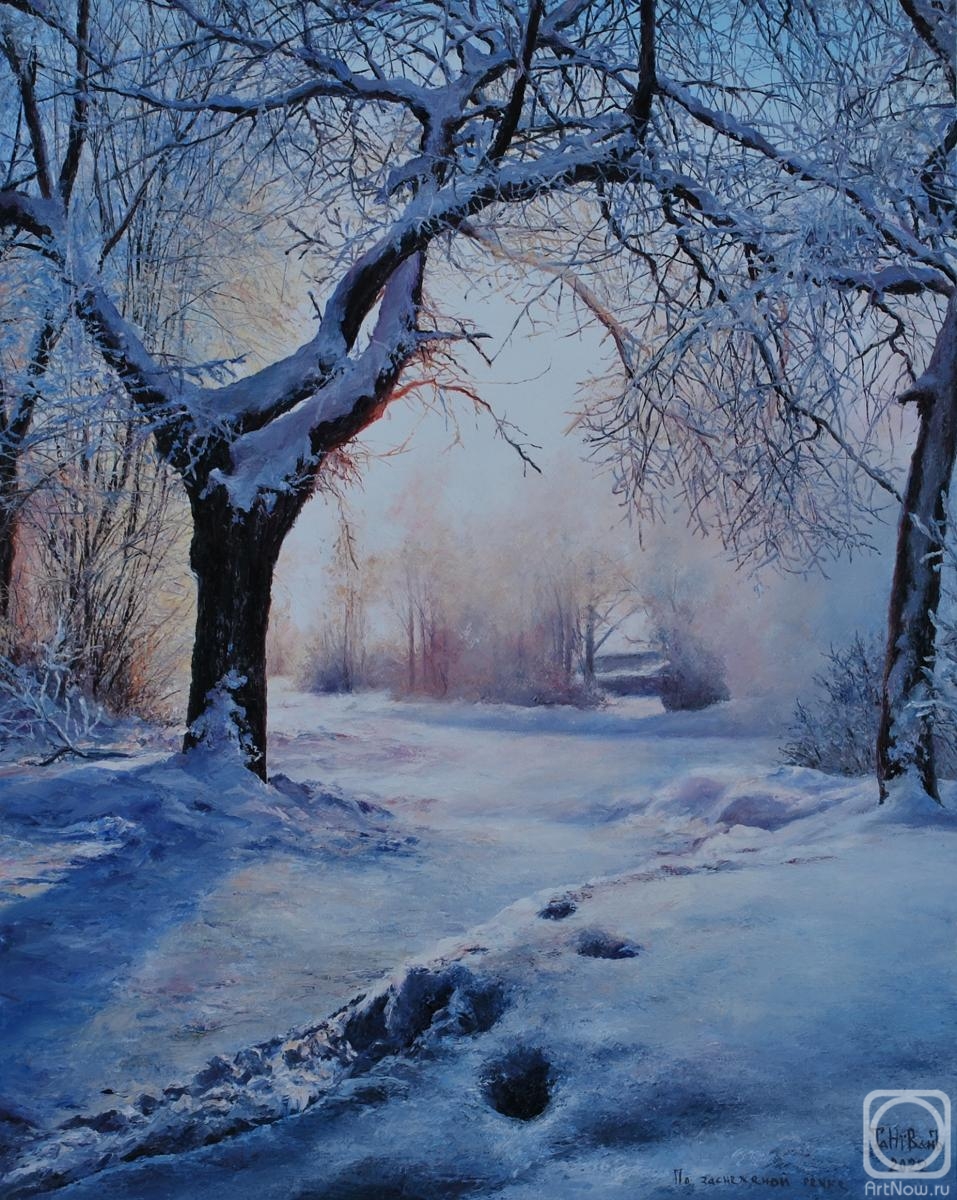 Vokhmin Ivan. On a snow-covered river