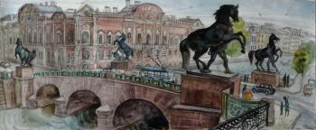 Saint Petersburg. Anichkov bridge. Chernetskaya Nataliya