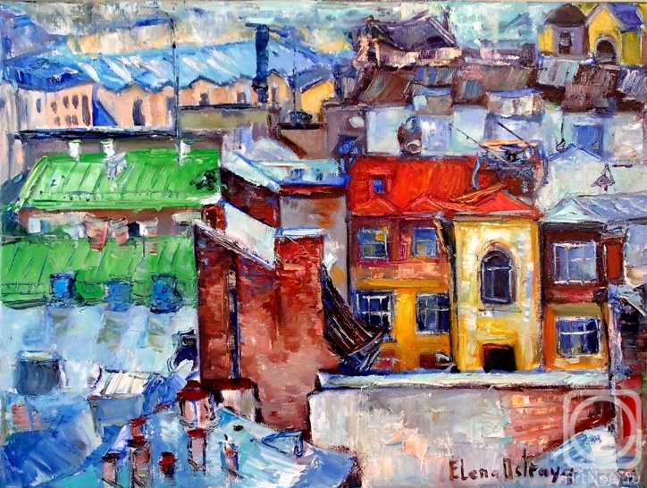 Ostraya Elena. House with red roofs