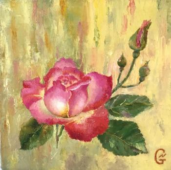 The Rose (Flower Small Painting). Gerasimova Natalia