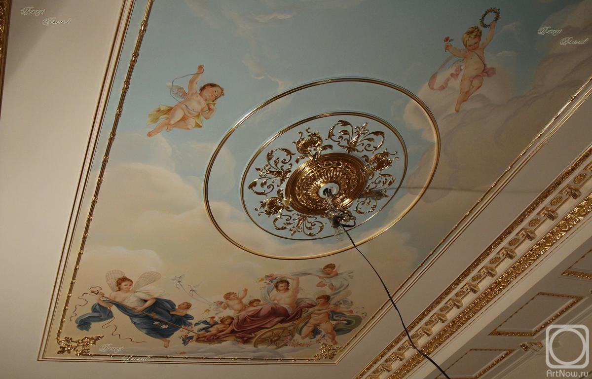 Vasiliev Viktor. A fragment of a ceiling painting on a mythological theme