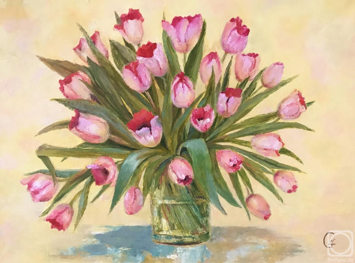 Gerasimova Natalia. Tulips in a Glass