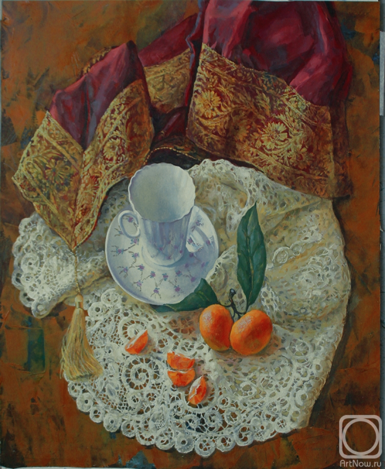 Luchkina Olga. Still life with tangerines