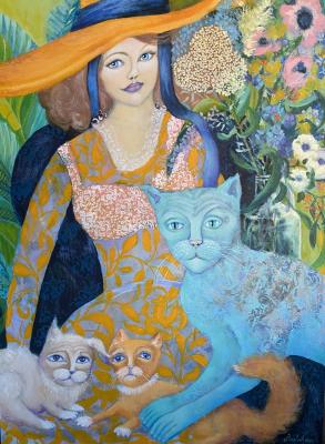 Alice and cat (Girl And Cat). Ivanova Julia