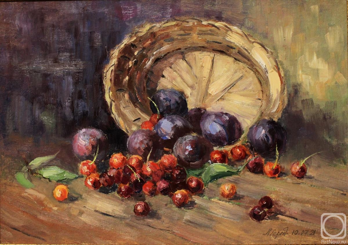 Serebrennikova Larisa. Still life with plums