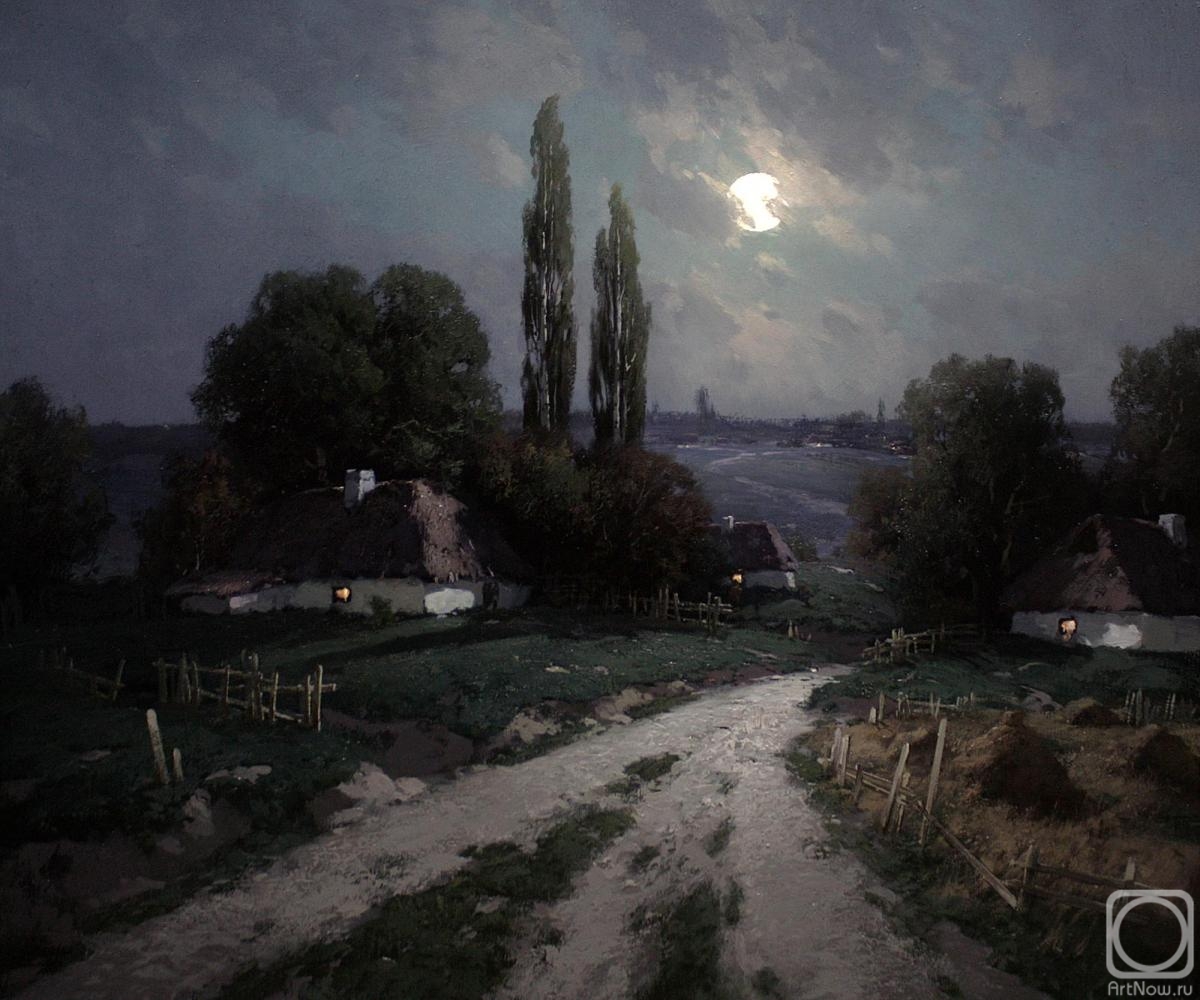 Pryadko Yuri. Farm on Moonlit Night