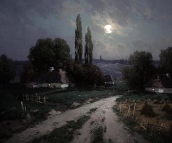 Farm on Moonlit Night. Pryadko Yuri