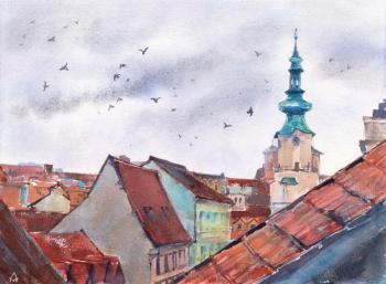 Bratislava. Rooftops in the old city. Masterkova Alyona