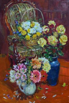 Flowers on a chair (). Sorokina Olga