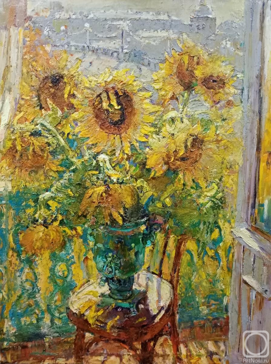 Sorokina Olga. Sunflowers on the balcony