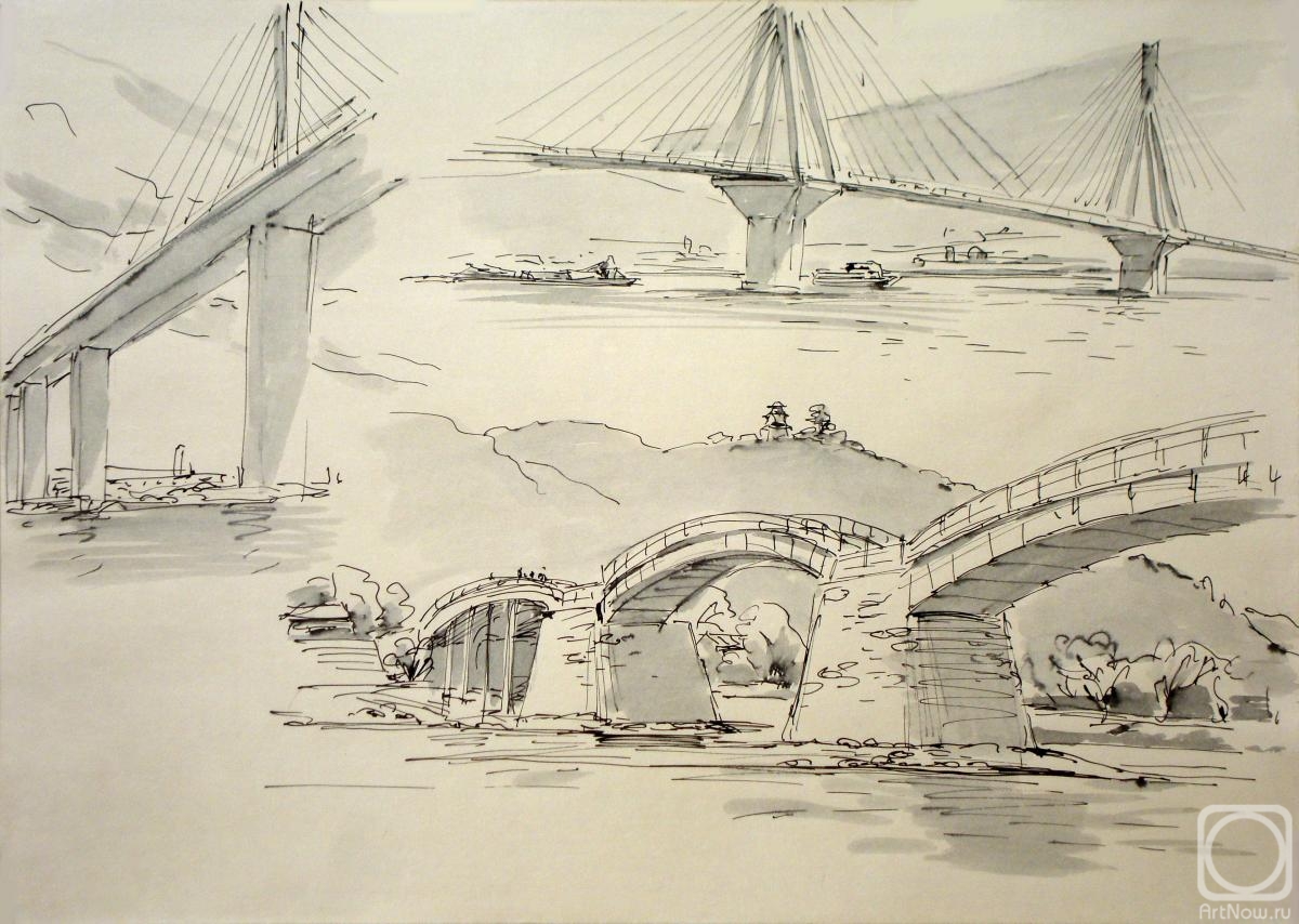 Miroshnikov Dmitriy. Graphic sheet 4. Bridges