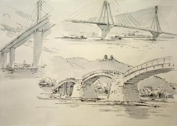 Graphic sheet 4. Bridges. Miroshnikov Dmitriy