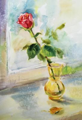 Rose (Watercolor On Wet). Aleksandrov Aleksandr