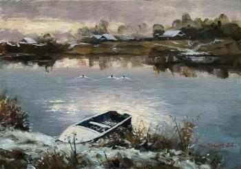 Two drakes and a duck (Duck Boat). Shamanov Nikolaj