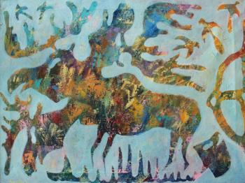 Three-headed moose. Boteva Olga