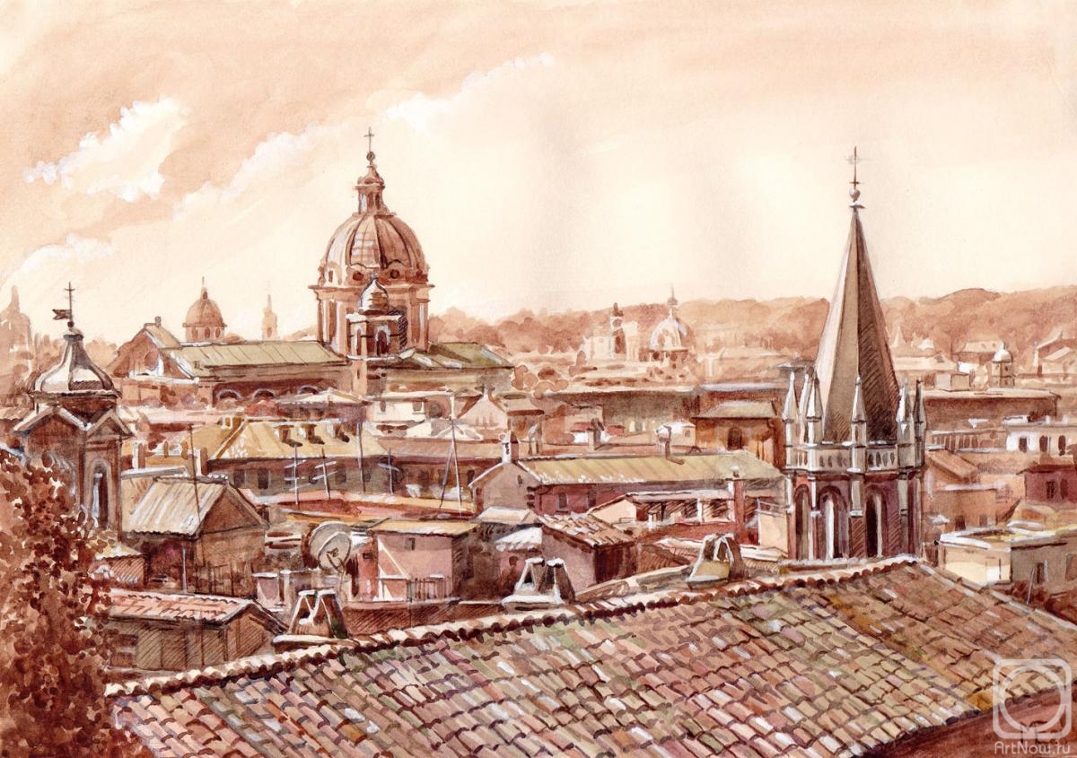 Mishuta Elena. The rooftops of Rome