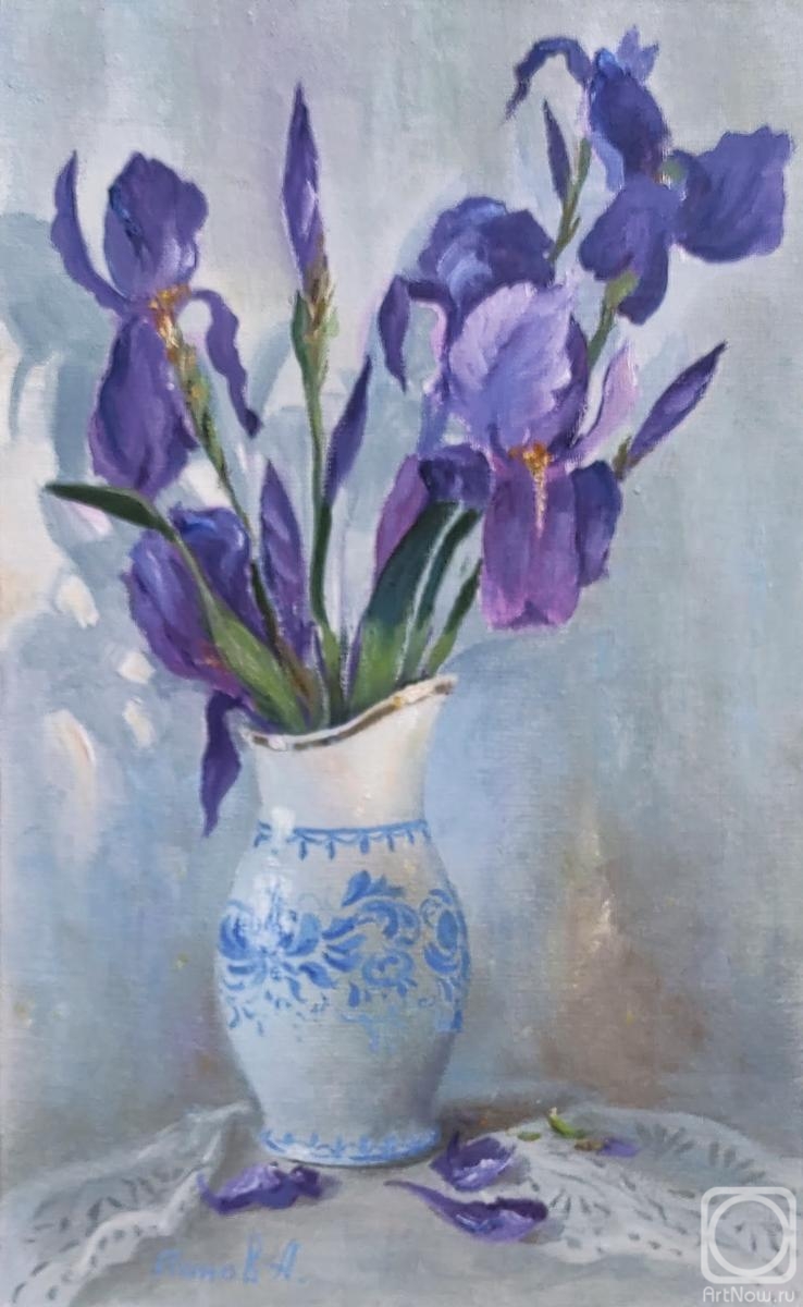 Panov Aleksandr. Irises in a vase