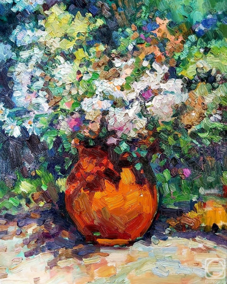 Muhomedeev-Boyarov Aleksandr. Bouquet in a clay pot