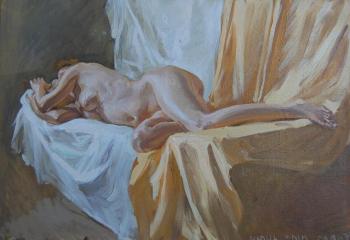 Painting Sleeping Girl. Dobrovolskaya Gayane