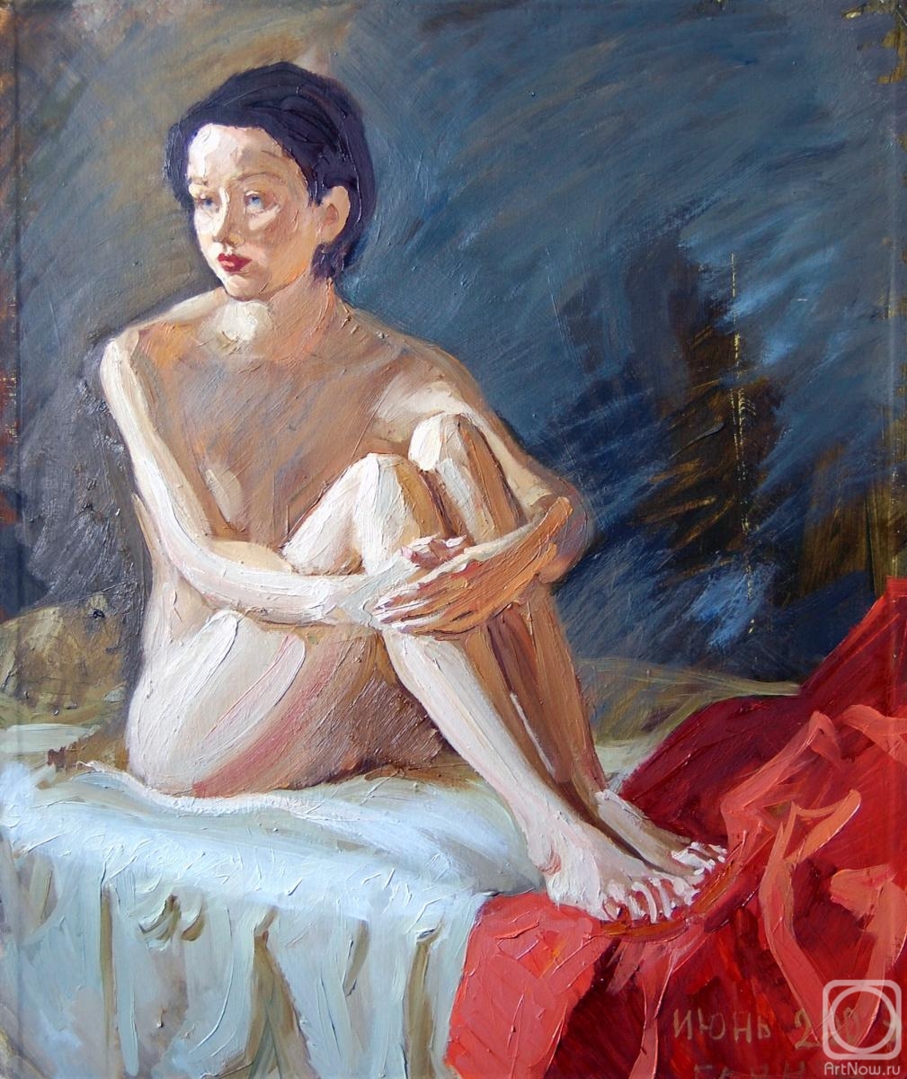 Dobrovolskaya Gayane. Naked girl sitting