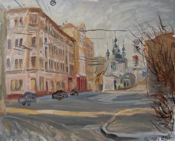Painting Nizhnyaya Krasnoselskaya Street, April. Dobrovolskaya Gayane